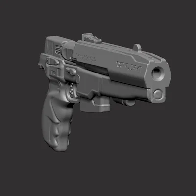 Mô hình súng Malorian Arms 3516 của Johnny Silverhand - Cyberpunk 2077