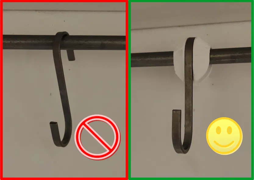 Ngàm cố định móc treo Ikea Bygel chữ S - Image 1