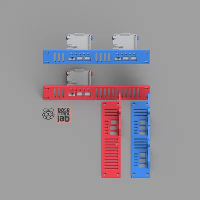 Khung gắn Rack 10 inch cho RASPBERRY PI 3_4_5 Model V