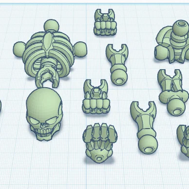 Mô hình bộ xương người in 3D lắp ghép (Skeleton TINKERCAD)
