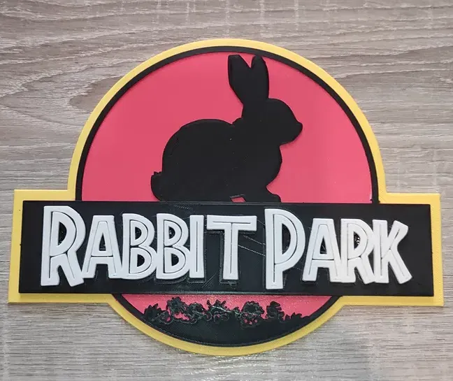 Mô hình Rabbit Park in 3D – Logo lấy cảm hứng từ Jurassic Park cực chất - Image 1
