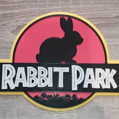 Mô hình Rabbit Park in 3D – Logo lấy cảm hứng từ Jurassic Park cực chất