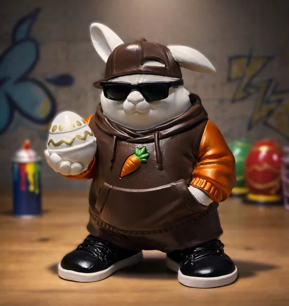 Urban Bunny – Mô hình thỏ Phục sinh phong cách đường phố cực chất - Image 1