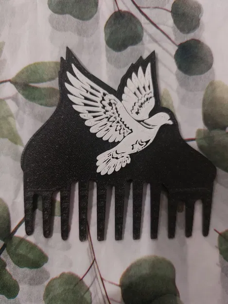 Lược cài tóc hình chim bồ câu in 3D tinh tế và sang trọng - Image 1
