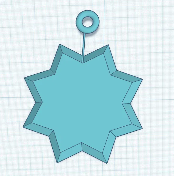 Móc khóa hình bông tuyết (Snowflake Keychain) - Mẫu in 3D đẹp - Image 1