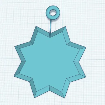 Móc khóa hình bông tuyết (Snowflake Keychain) - Mẫu in 3D đẹp