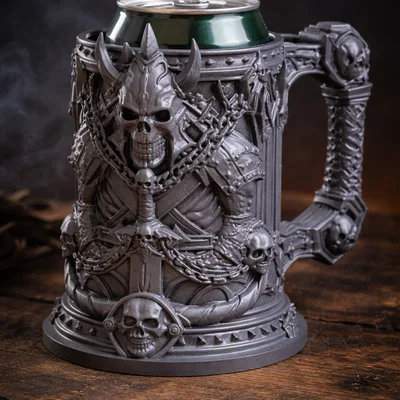 Cốc giữ lon bia chiến binh Skullbound War Tankard