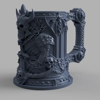 Cốc giữ lon bia chiến binh Skullbound War Tankard