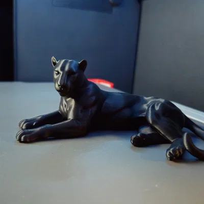 Mô hình 3D Báo Đen (Pantera Nera Reale) trang trí để bàn cực chất