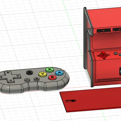 Mô hình máy chơi game Arcade mini kiêm hộp đựng và tay cầm Fidget