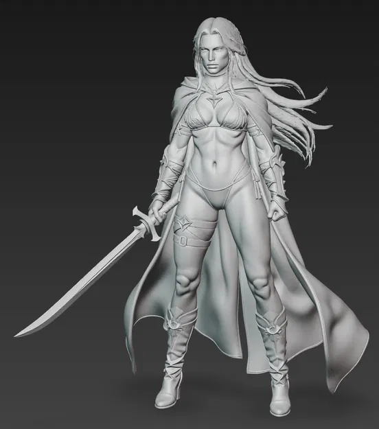 Mô hình in 3D Lady Death 1: Nữ chiến binh dark fantasy sắc nét - Image 2