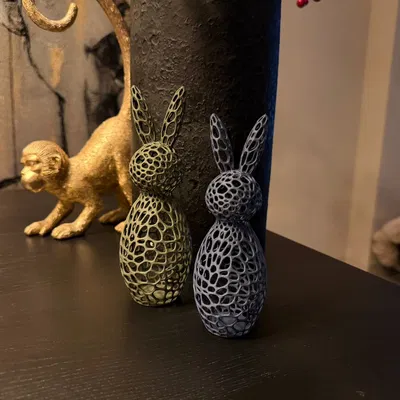 Mô hình trang trí chú Thỏ Phục Sinh Voronoi in 3D cực xinh