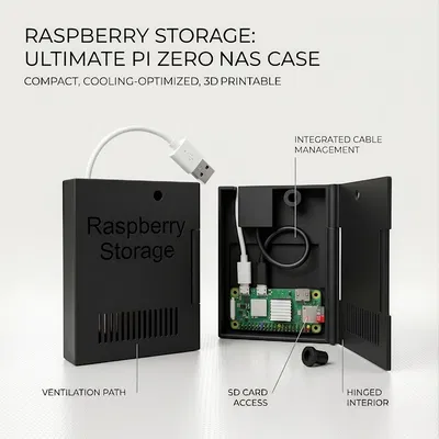 Vỏ Case Mini NAS cho Raspberry Pi Zero 2 W