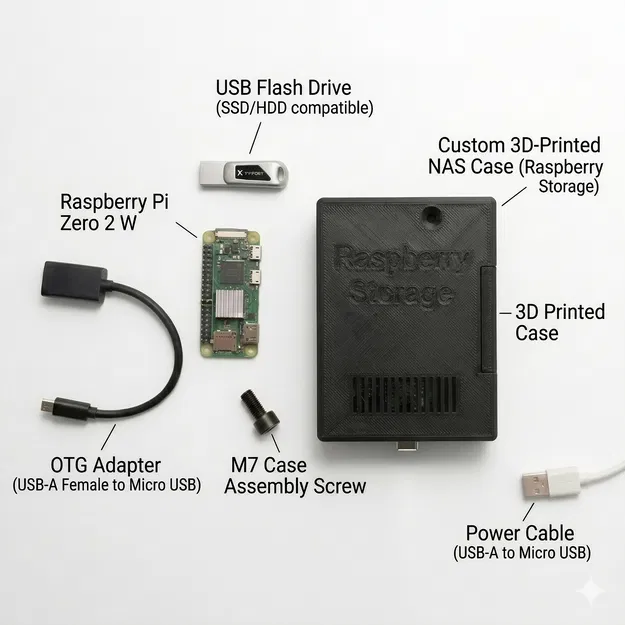 Vỏ Case Mini NAS cho Raspberry Pi Zero 2 W - Image 2