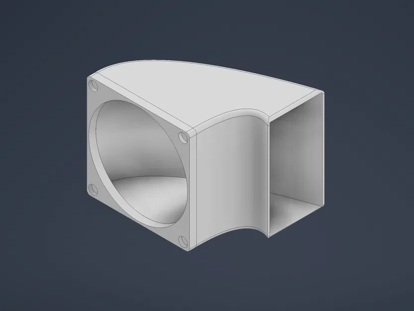 Ống Dẫn Khí PC 90° - Gắn Nam Châm Cho Quạt 80/92mm - Image 1