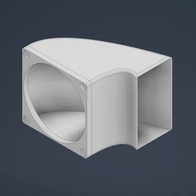 Ống Dẫn Khí PC 90° - Gắn Nam Châm Cho Quạt 80/92mm