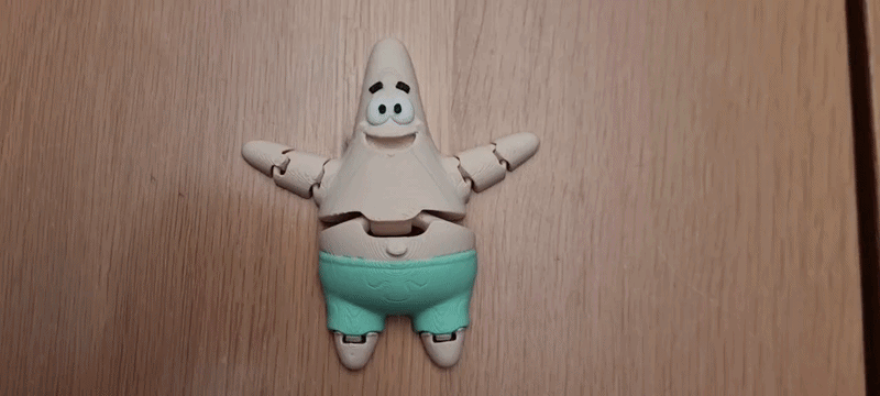 Mô hình sao biển cử động linh hoạt (Articulated Seastar) in nguyên khối - Thumbnail 1