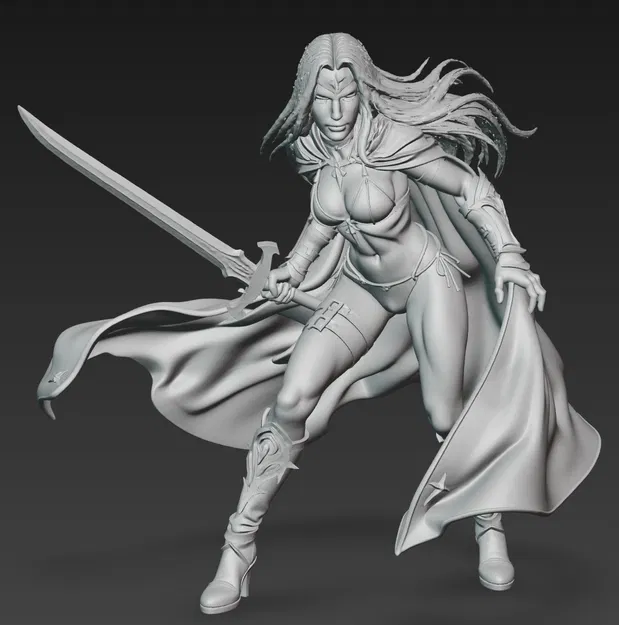 Mô hình 3D Lady Death - Tác phẩm chiến binh Dark Fantasy sắc nét - Image 2