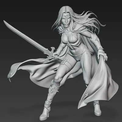 Mô hình 3D Lady Death - Tác phẩm chiến binh Dark Fantasy sắc nét