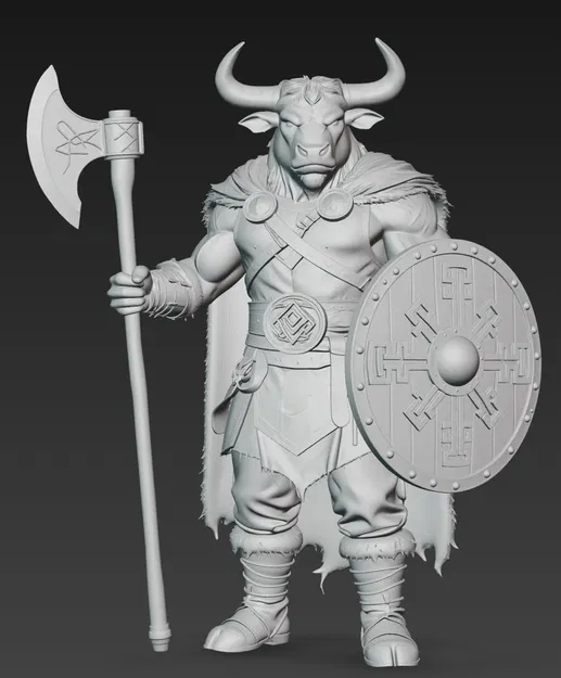 Mô hình Minotaurus 2: Chiến binh thần thoại dũng mãnh cho in 3D - Image 2