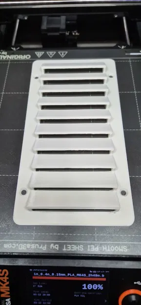 Mặt nạ thông gió 100x195mm có lưới chắn - File in 3D chất lượng cao - Image 1