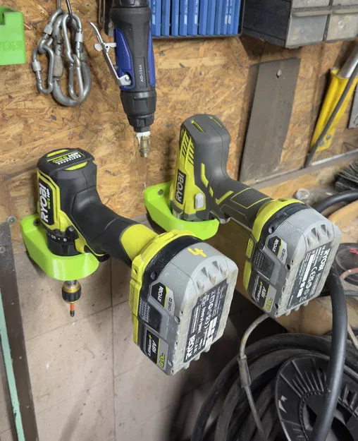 Giá treo máy khoan, máy vặn vít RYOBI 18V (Thiết kế gọn gàng) - Image 2