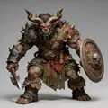 Mô hình chiến binh Ork có sừng (Horned Ork 1) cực ngầu cho in 3D - Thumbnail 1
