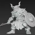 Mô hình chiến binh Ork có sừng (Horned Ork 1) cực ngầu cho in 3D - Thumbnail 2