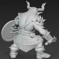 Mô hình chiến binh Ork có sừng (Horned Ork 1) cực ngầu cho in 3D - Thumbnail 3