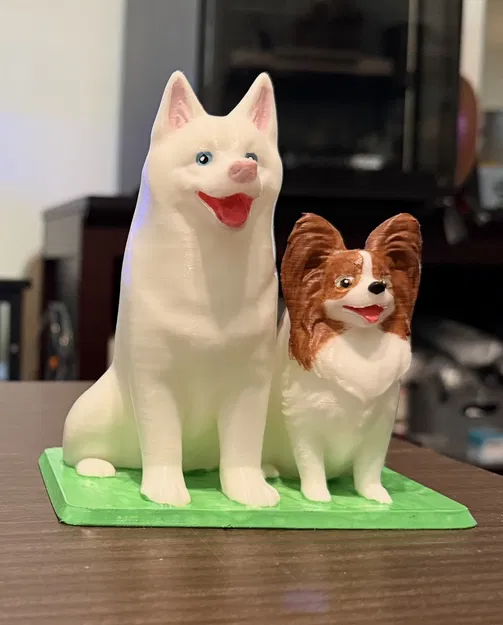 Tượng 2 chú cún cưng siêu đáng yêu - Image 1