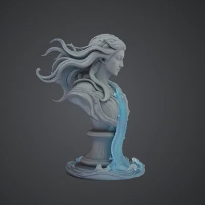 Tượng Bán Thân Nữ Thần Thác Nước – Chân Dung Dòng Chảy Nghệ Thuật