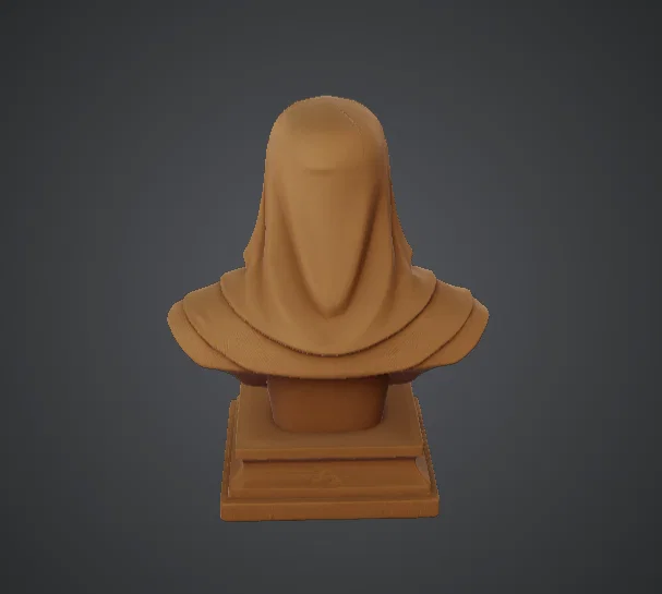 Tượng bán thân chiến binh đeo mặt nạ - Chiến binh đội mũ trùm với mặt nạ chạm khắc - Image 3