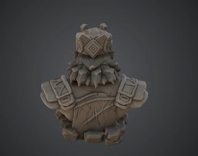 Tượng Bán Thân Vua Lùn – Chân Dung Chiến Binh Râu Dài Mặc Giáp - Image 3