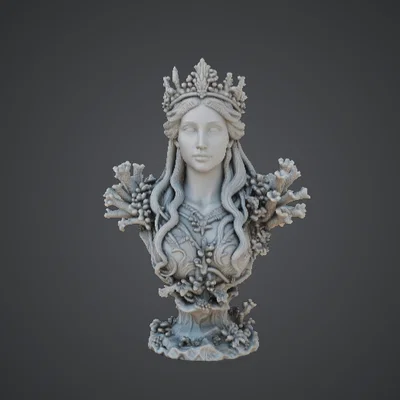 Tượng bán thân Nữ hoàng San hô – Tuyệt tác Vương miện Đại dương