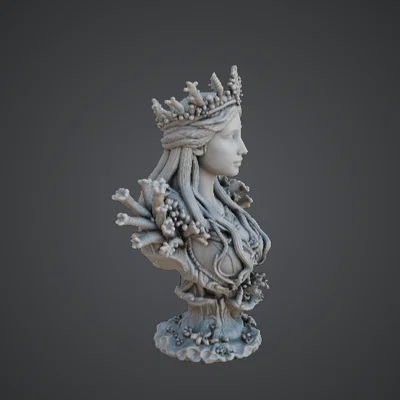 Tượng bán thân Nữ hoàng San hô – Tuyệt tác Vương miện Đại dương