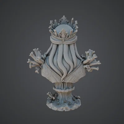 Tượng bán thân Nữ hoàng San hô – Tuyệt tác Vương miện Đại dương