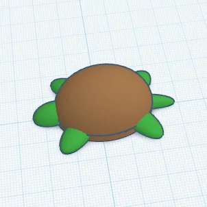 Mô hình chú rùa biển (Simple turtle) in 3D dễ thương, in nhanh