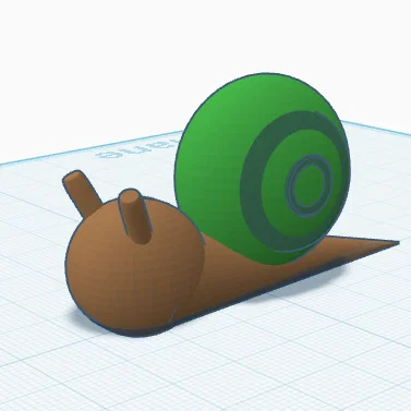 Mô hình chú ốc sên dễ thương Simple Snail (In 3D đơn giản)