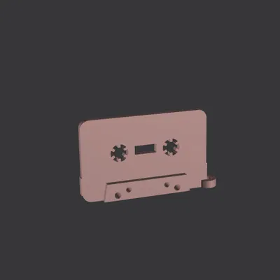 Móc khóa băng cassette hoài cổ: Mẫu in 3D phong cách vintage