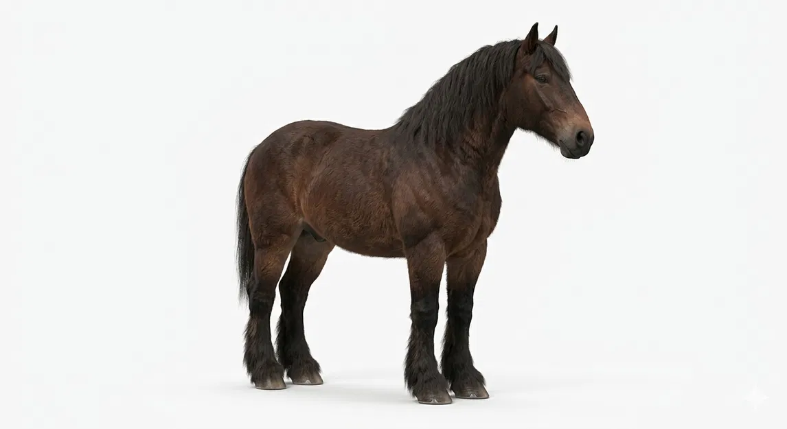 Mô hình ngựa thồ nông trại (Farm Work Horse) - File in 3D chất lượng cao - Image 1