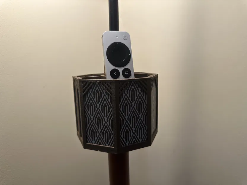 Giá đỡ remote/điện thoại phong cách Art Deco tùy chỉnh gắn thân đèn sàn - Image 1