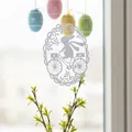 Trang trí treo cửa sổ hình thỏ đạp xe đón lễ Phục Sinh 3D - Thumbnail 1