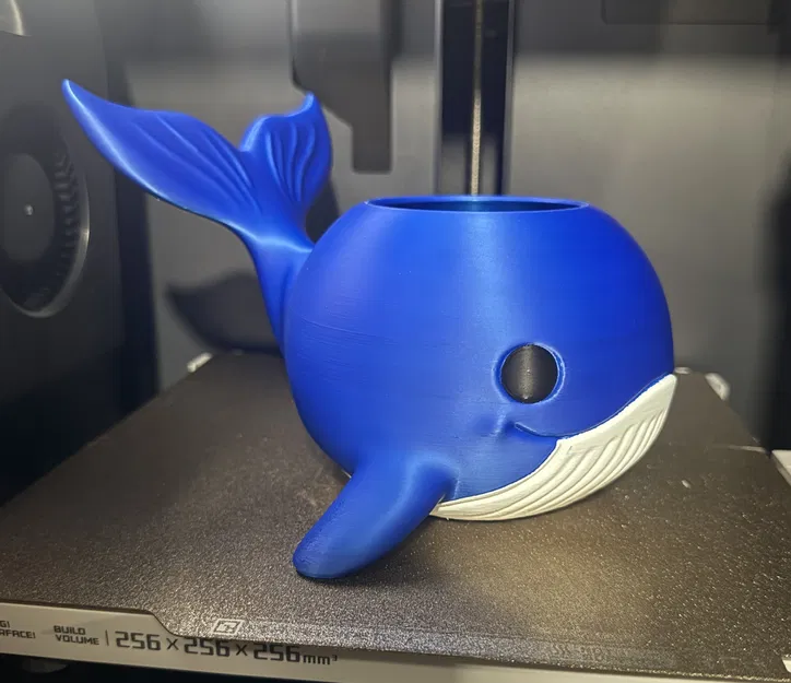 Chậu cây 3D hình cá voi dễ thương có lỗ thoát nước - Image 1