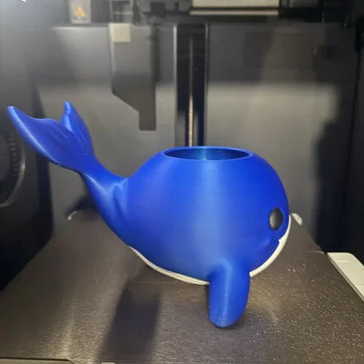 Chậu cây 3D hình cá voi dễ thương có lỗ thoát nước