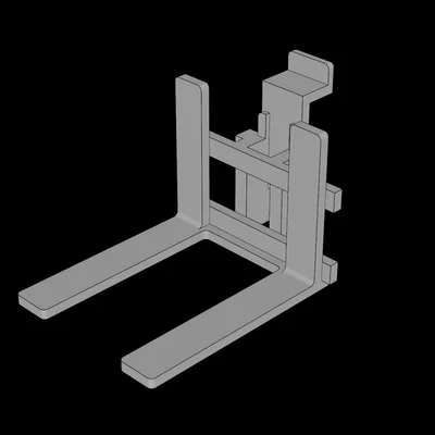 Càng nâng xe nâng Lego 4x6 tương thích (4517.dat) - Phụ kiện in 3D