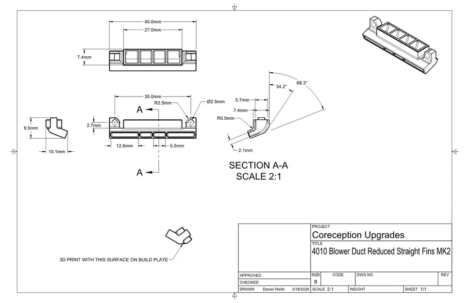 Ống dẫn gió làm mát bộ phận in hướng xuống cho đầu hotend J-Head, CR10 - Image 3