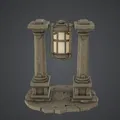Cột Đèn Đá – Mô Hình Địa Hình Cổng Đèn Treo - Thumbnail 1
