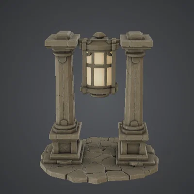 Cột Đèn Đá – Mô Hình Địa Hình Cổng Đèn Treo