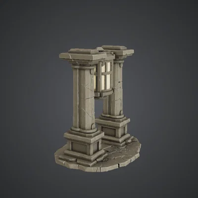 Cột Đèn Đá – Mô Hình Địa Hình Cổng Đèn Treo