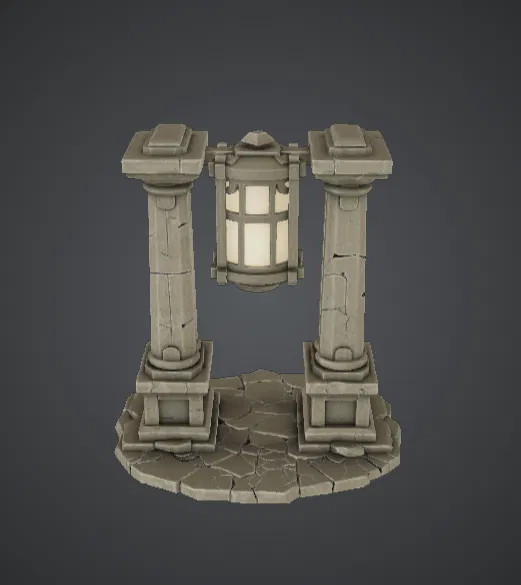 Cột Đèn Đá – Mô Hình Địa Hình Cổng Đèn Treo - Image 3